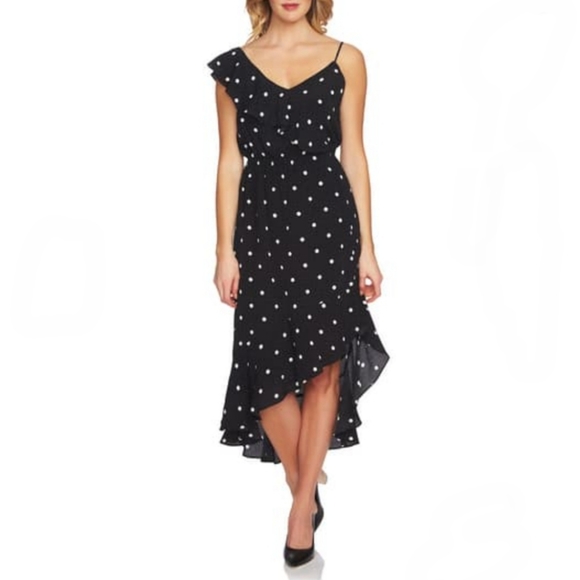 🎉HP🎊 NWOT 👗 Bcbgmaxazria silk polka dot dress 0 - Picture 2 of 8